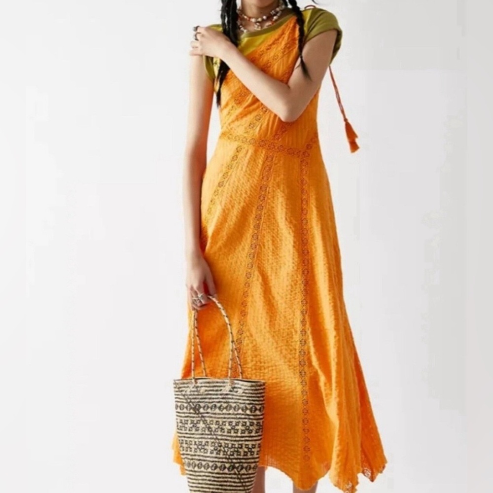 Free People Bella One Shoulder Maxi Dress🍊